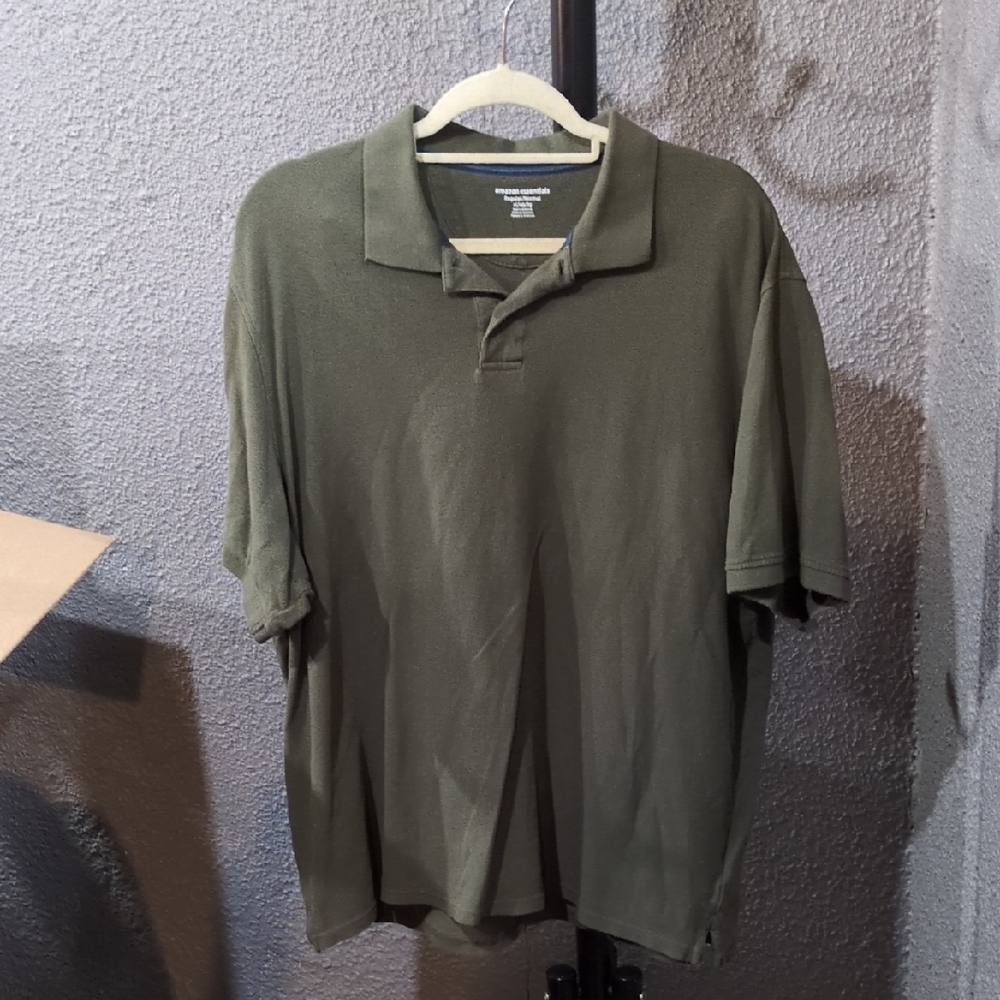 Amazon Essentials Men's Olive Polo Shirt